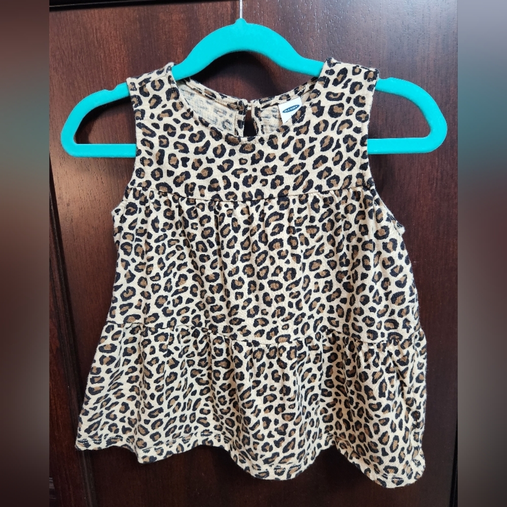 Leopard Print Sleeveless Old Navy Kids Top 5t